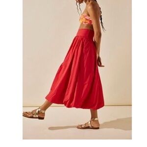 Free People Red Women's Skirt